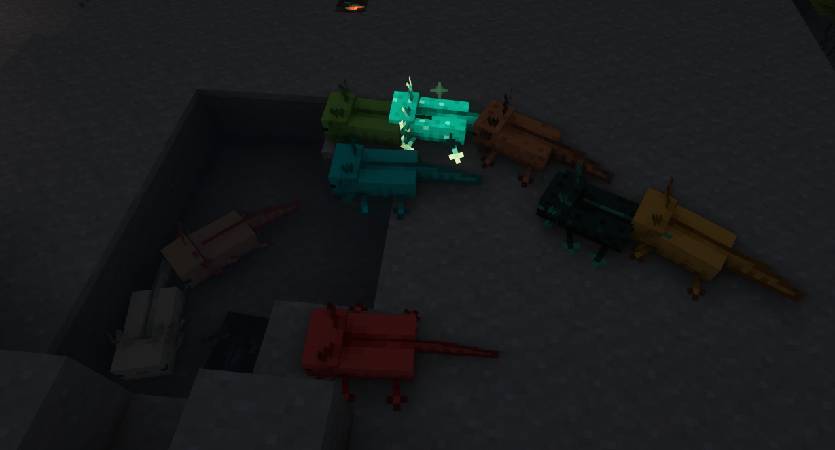 Скриншот мода More Axolotl Variants Mod #2181