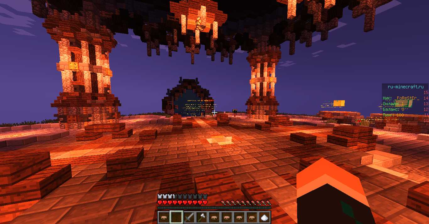 Скриншот сервера